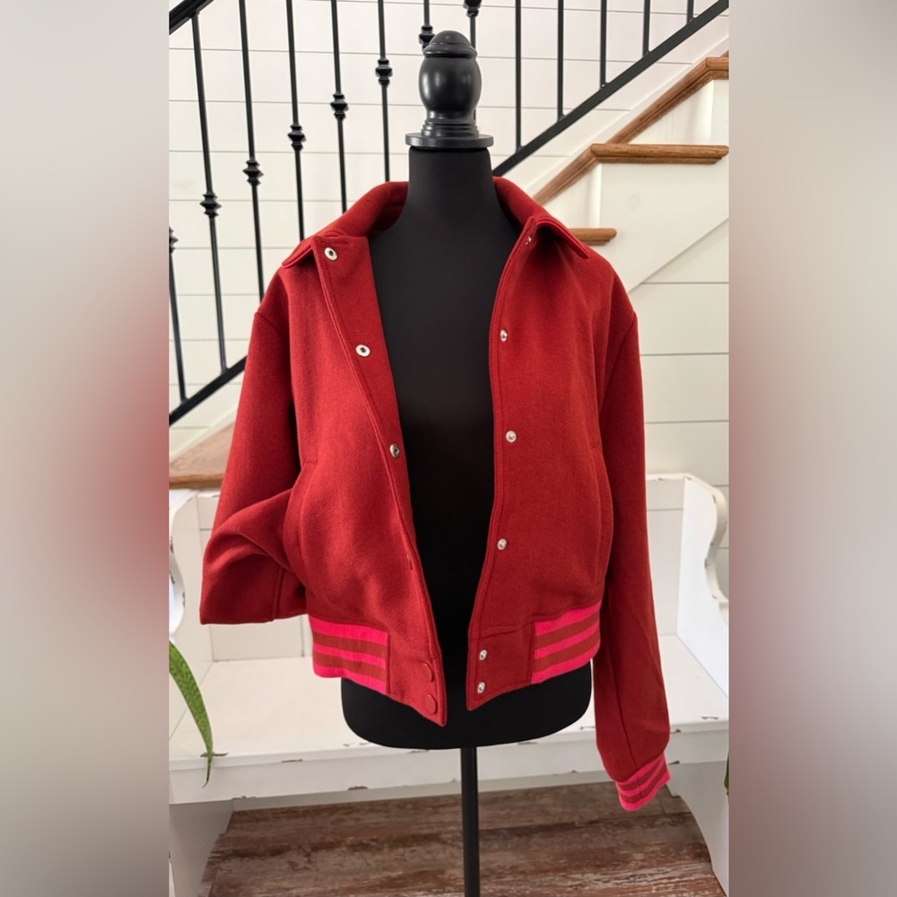 ✨ NWT Spiritual Gangster “Grateful” Heart Isla Varsity Jacket - Size Large✨ - Picture 5 of 10